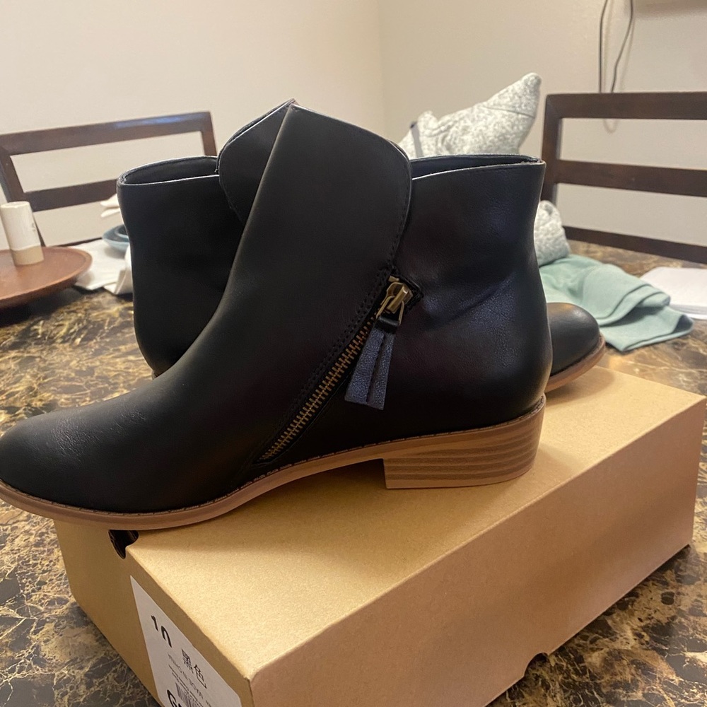Woman’s faux leather boots
